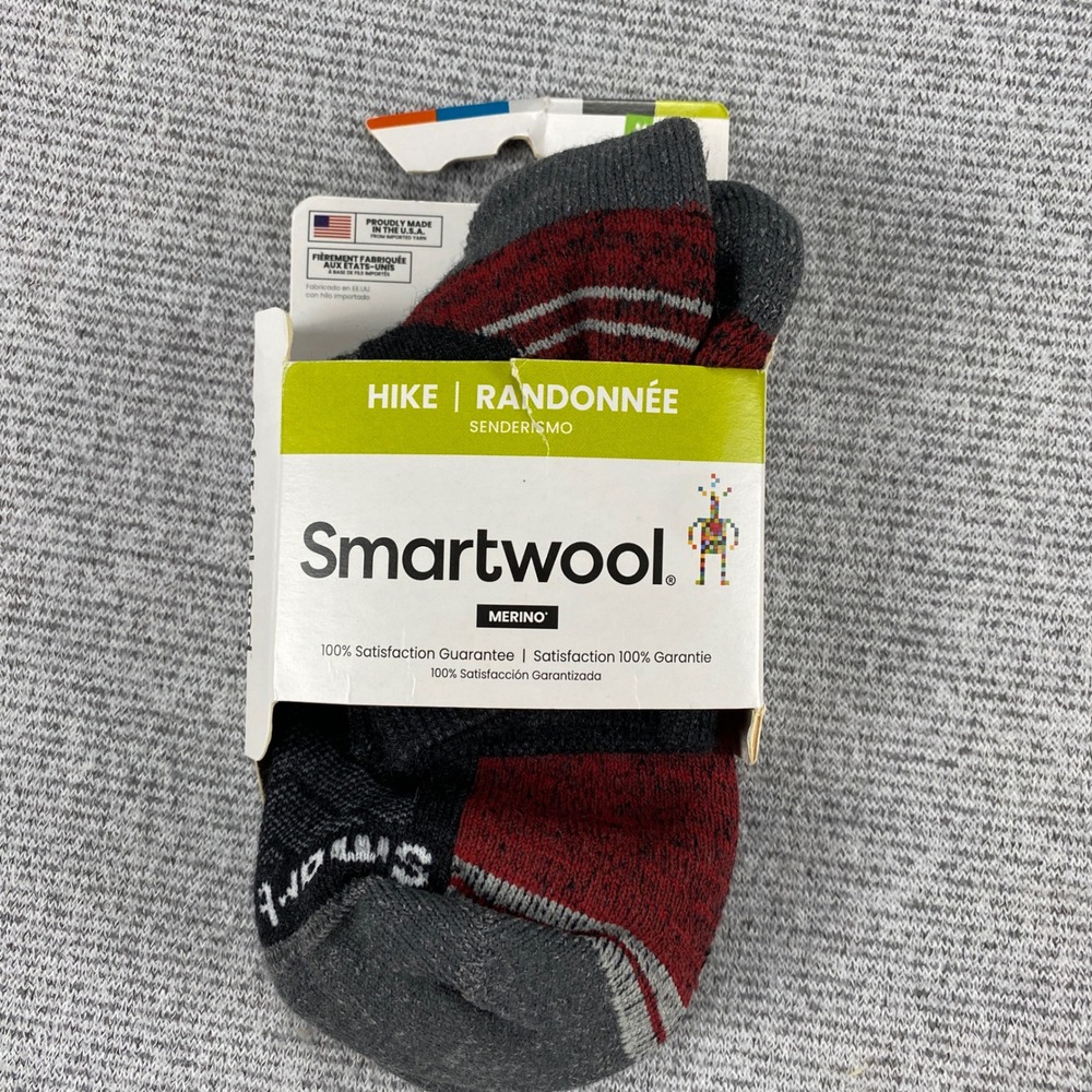 Smartwool Hike‎ Light Cushion Ankle Socks Merino Wool Mens M Womens L